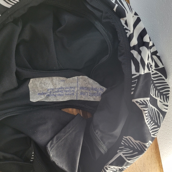 NWT Lauren Ralph Lauren Black/white side tie Bikini Bottom skirt Leaf Print S 12 - Picture 6 of 14